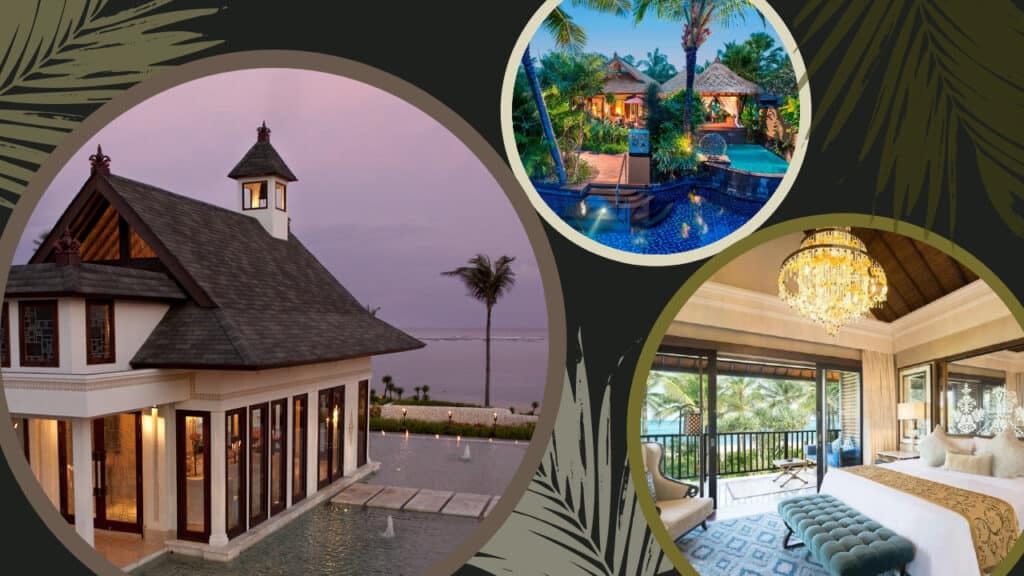 A stunning collage of The St. Regis Bali Resort showcasing the luxurious ambiance and breathtaking views of top-notch hotels in Bali.
